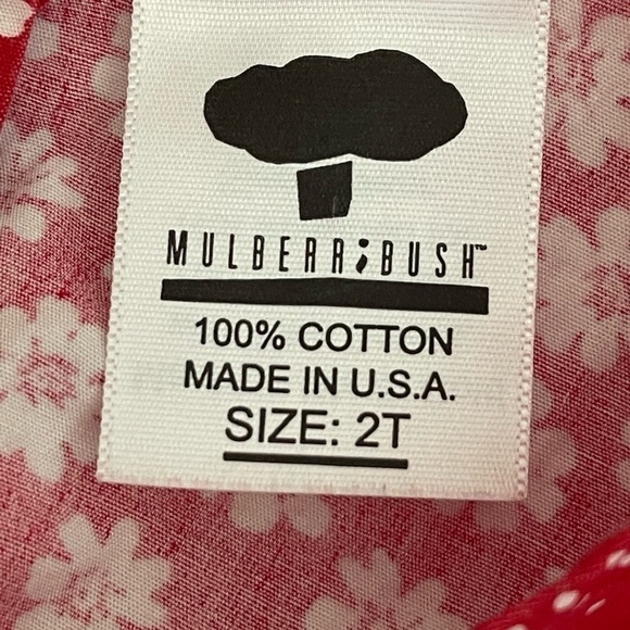 Mulberribush sz 2T dress red with a white print - Picture 8 of 9